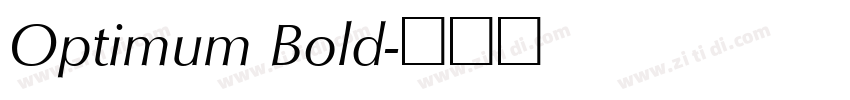 Optimum Bold字体转换